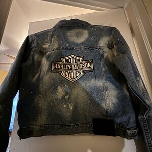 Vintage Harley-Davidson Light Blue Denim Jacket